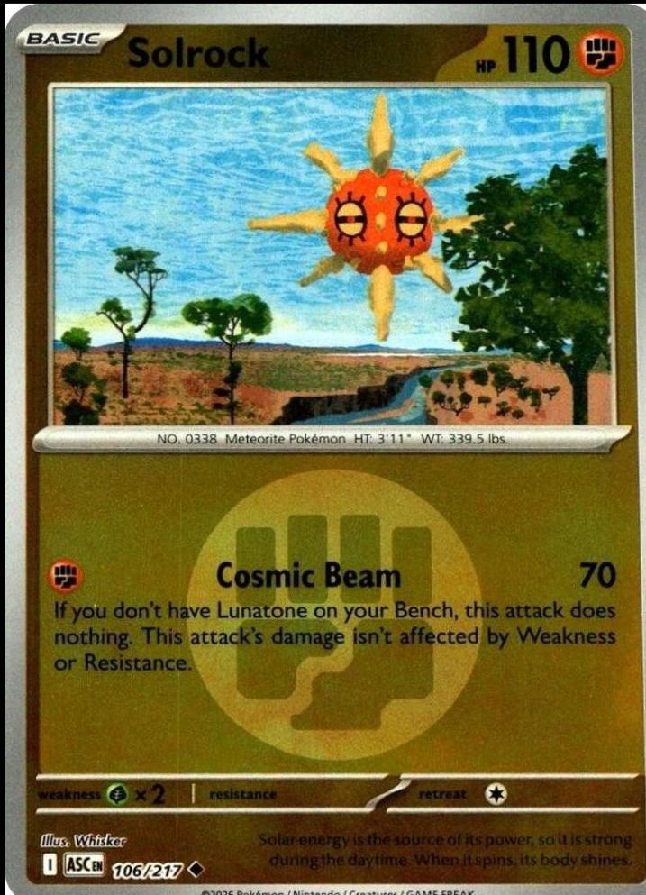 Ascended Heroes Solrock [Energy] Pokémon card
